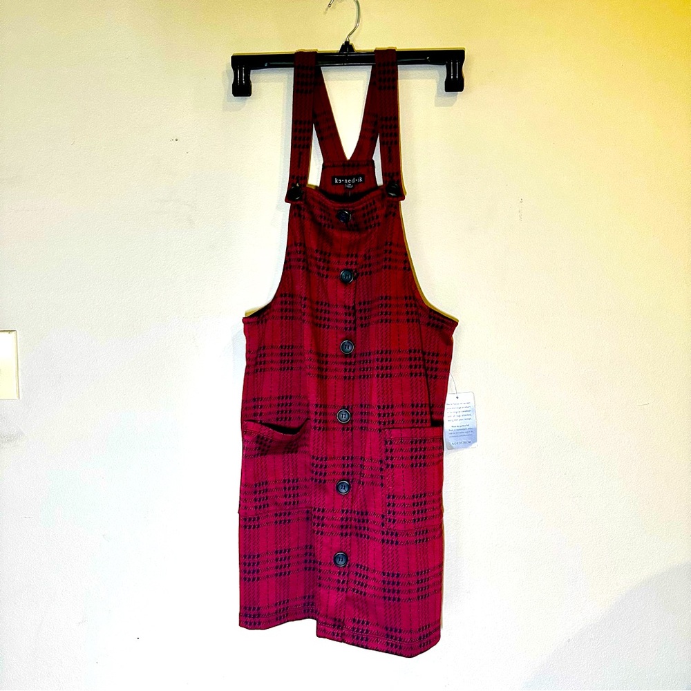 ke.ned.ik Herringbone Plaid Dress Jumper